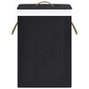 vidaXL Bamboo Laundry Basket Black 72 L