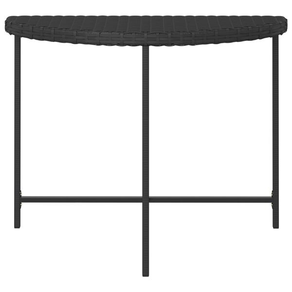 vidaXL Garden Table Black 100x50x75 cm Poly Rattan