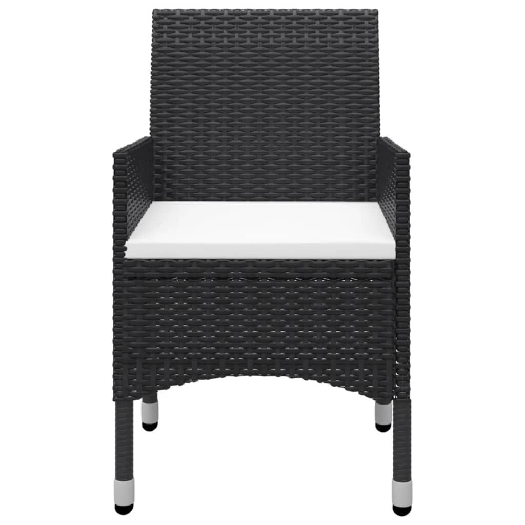 vidaXL 5 Piece Garden Dining Set Black
