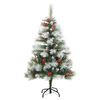 vidaXL Artificial Hinged Christmas Tree 150 LEDs 120 cm