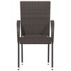 vidaXL Stackable Outdoor Chairs 4 pcs Poly Rattan Brown