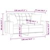 vidaXL 2-Seater Sofa with Throw Pillows Black 120 cm Faux Leather