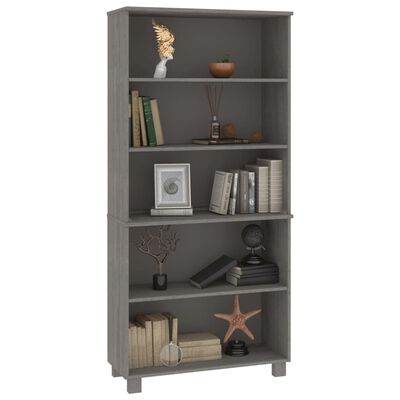 vidaXL Highboard HAMAR Solid Wood Pine Light Grey