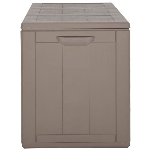 vidaXL Garden Storage Box 270L Brown PP Wood Look