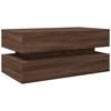 vidaXL Coffee Table with LED Lights Brown Oak 90x50x40 cm