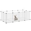 vidaXL Small Animal Cage Transparent 144x74x46.5 cm PP and Steel