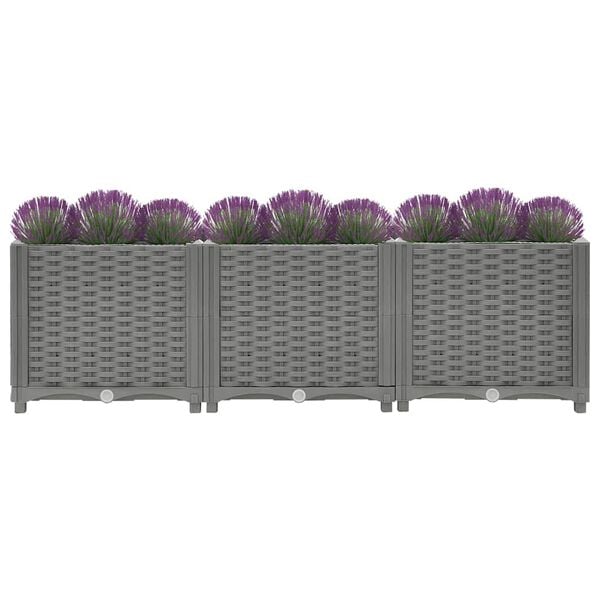 vidaXL Raised Bed 120x40x38 cm Polypropylene