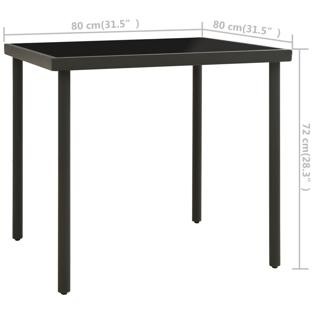 vidaXL 3 Piece Outdoor Dining Set Steel