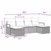 vidaXL Garden Sofa Set 6 pcs Grey and navy 230 x 117 x 85 cm