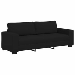 vidaXL 3-Seater Sofa&nbsp;Black 220x77x82 cm Fabric