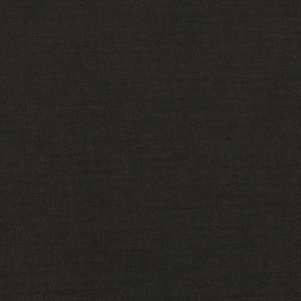 vidaXL 2-Seater Sofa Bed with Two Pillows Black Fabric
