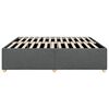 vidaXL Bed Frame without Mattress Dark Grey King Fabric