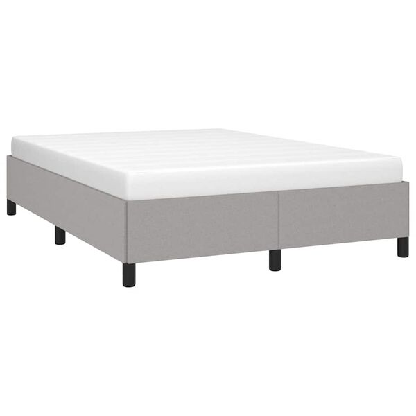 vidaXL Bed Frame without Mattress Light Grey 152x203 cm Queen Fabric