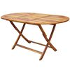 vidaXL Outdoor Dining Set Folding 7 pcs Brown Solid eucalyptus wood