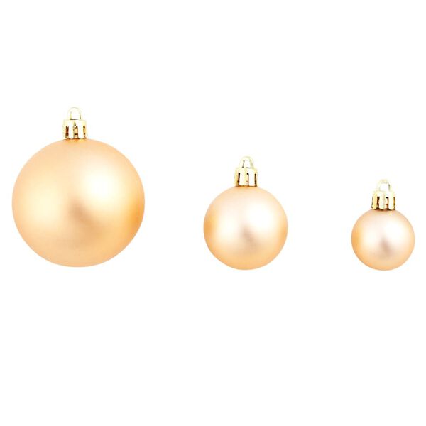 vidaXL 100 Piece Christmas Ball Set 3/4/6 cm Rose/Gold