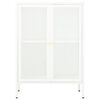 vidaXL Sideboard White 75x35x105 cm Steel and Glass
