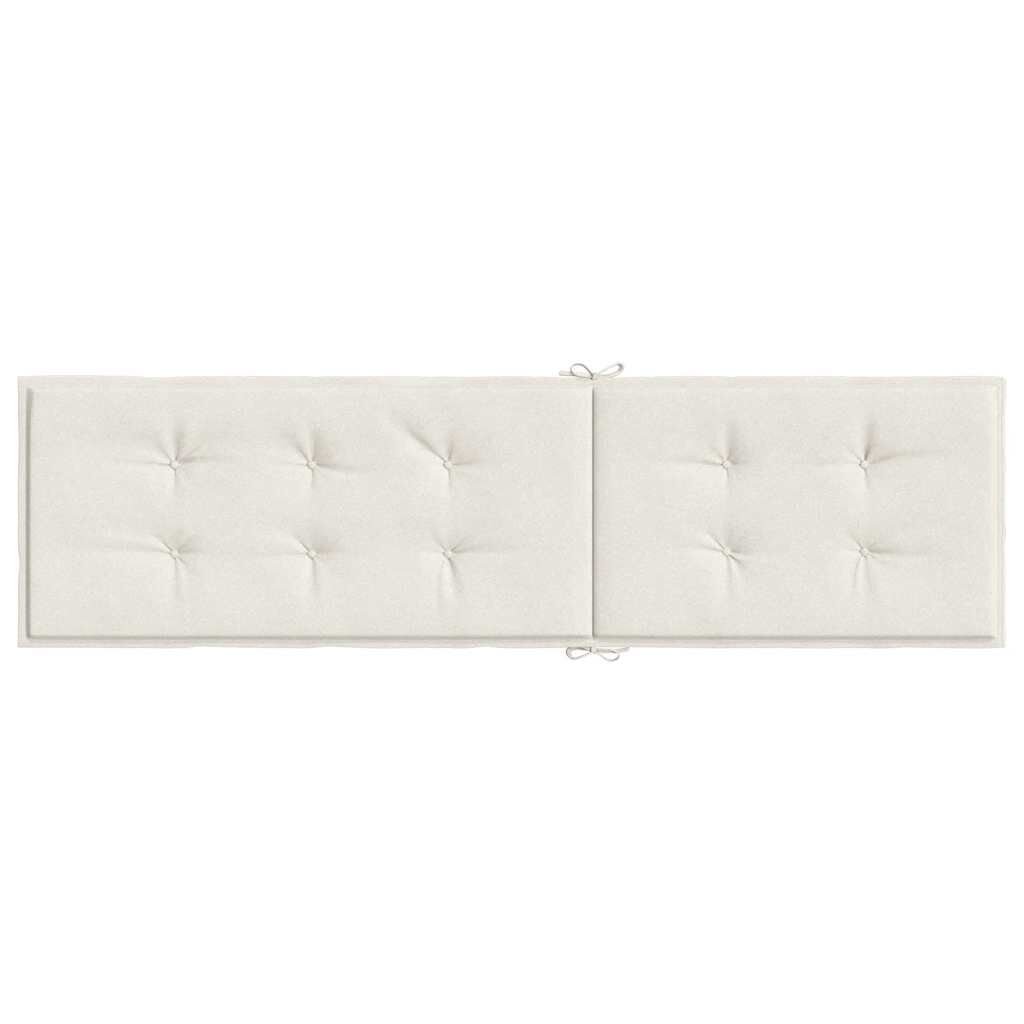 vidaXL Deck Chair Cushion Melange Cream (75+105)x50x4 cm Fabric
