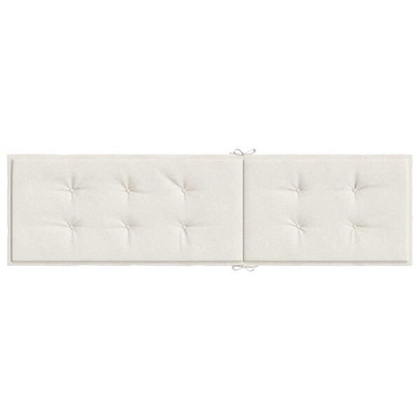 vidaXL Deck Chair Cushion Melange Cream (75+105)x50x4 cm Fabric