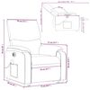 vidaXL Electric Stand up Massage Recliner Chair Dark Green Fabric