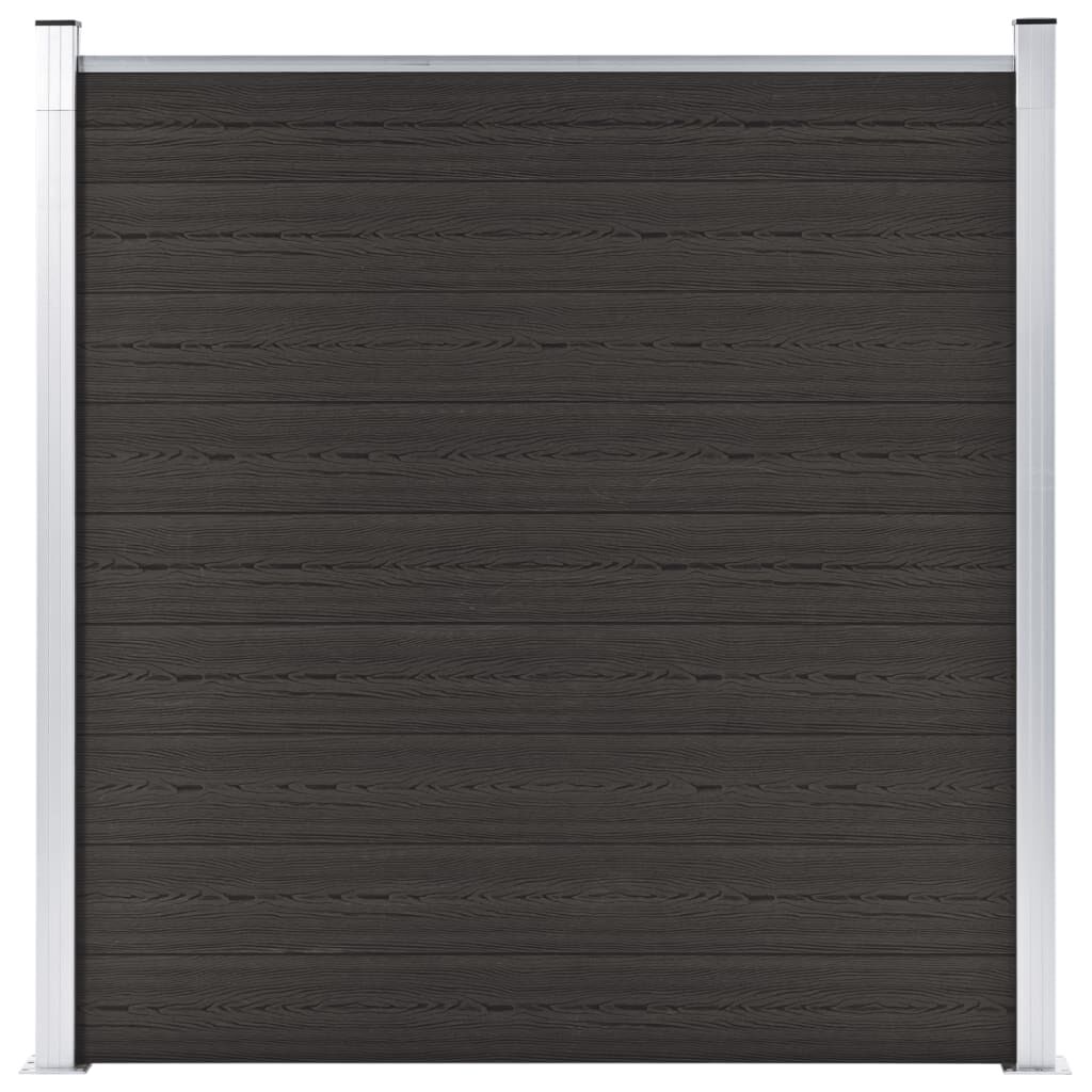 vidaXL Fence Panel WPC 180x186 cm Black