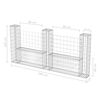 vidaXL Gabion Basket U-Shape Galvanised Steel 240x20x100 cm