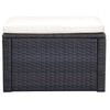 vidaXL Footstool Ottoman Poly Rattan 53x53x30 cm Brown