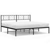 vidaXL Metal Bed Frame without Mattress with Headboard Black 183x213cm