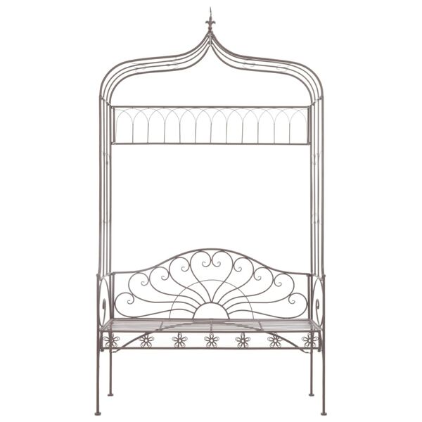 vidaXL Garden Bench 122 cm Iron Antique Brown