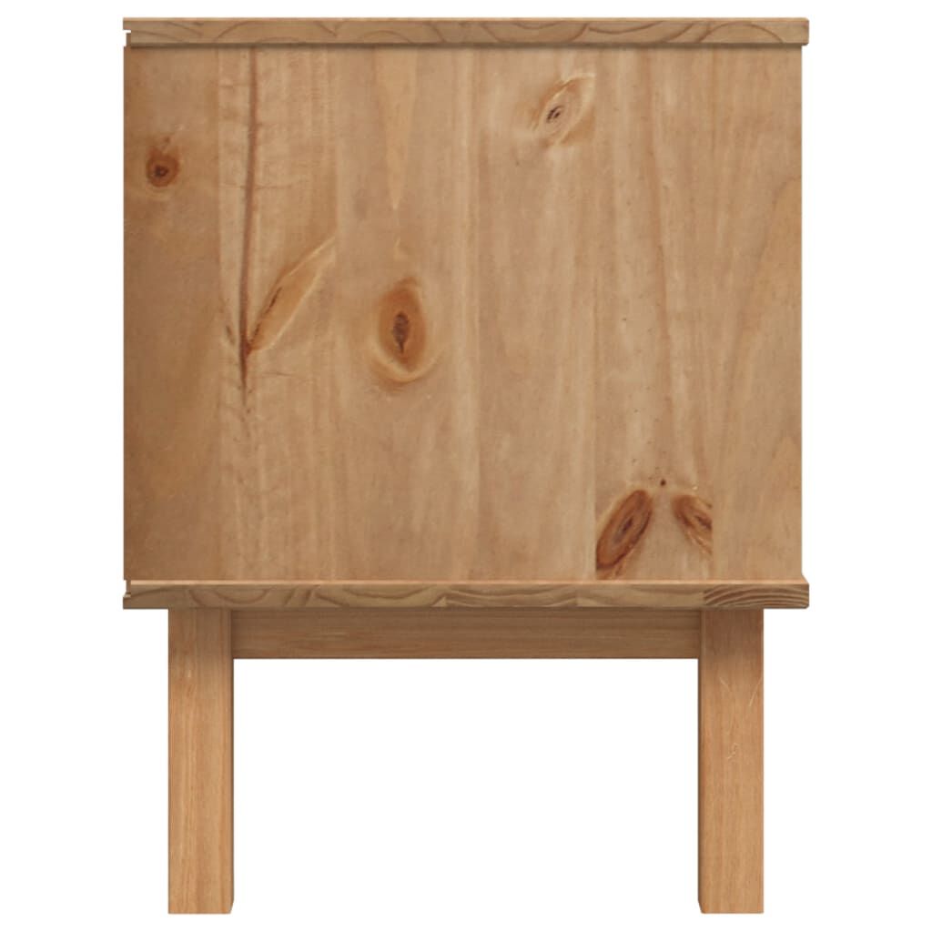 vidaXL TV Cabinet OTTA Brown and Grey 113.5x43x57 cm Solid Wood Pine