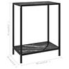 vidaXL Console Table Black 60x35x75 cm Tempered Glass
