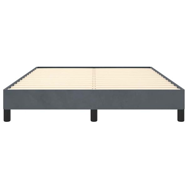 vidaXL Bed Frame without Mattress Dark Grey 137x187 cm Double Velvet