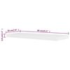 2 White MDF Floating Wall Display Shelves Book/DVD Storage