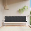 vidaXL Garden Bench Cushions 2pcs Black 200x50x7cm Oxford Fabric