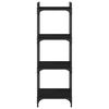vidaXL Bookcase 4-Tier Black 40x30x120 cm Engineered Wood