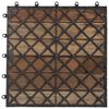 vidaXL Decking Tiles 20 pcs Grey Wash 30x30 cm Solid Acacia Wood