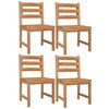 vidaXL 5 Piece Garden Dining Set Solid Wood Teak