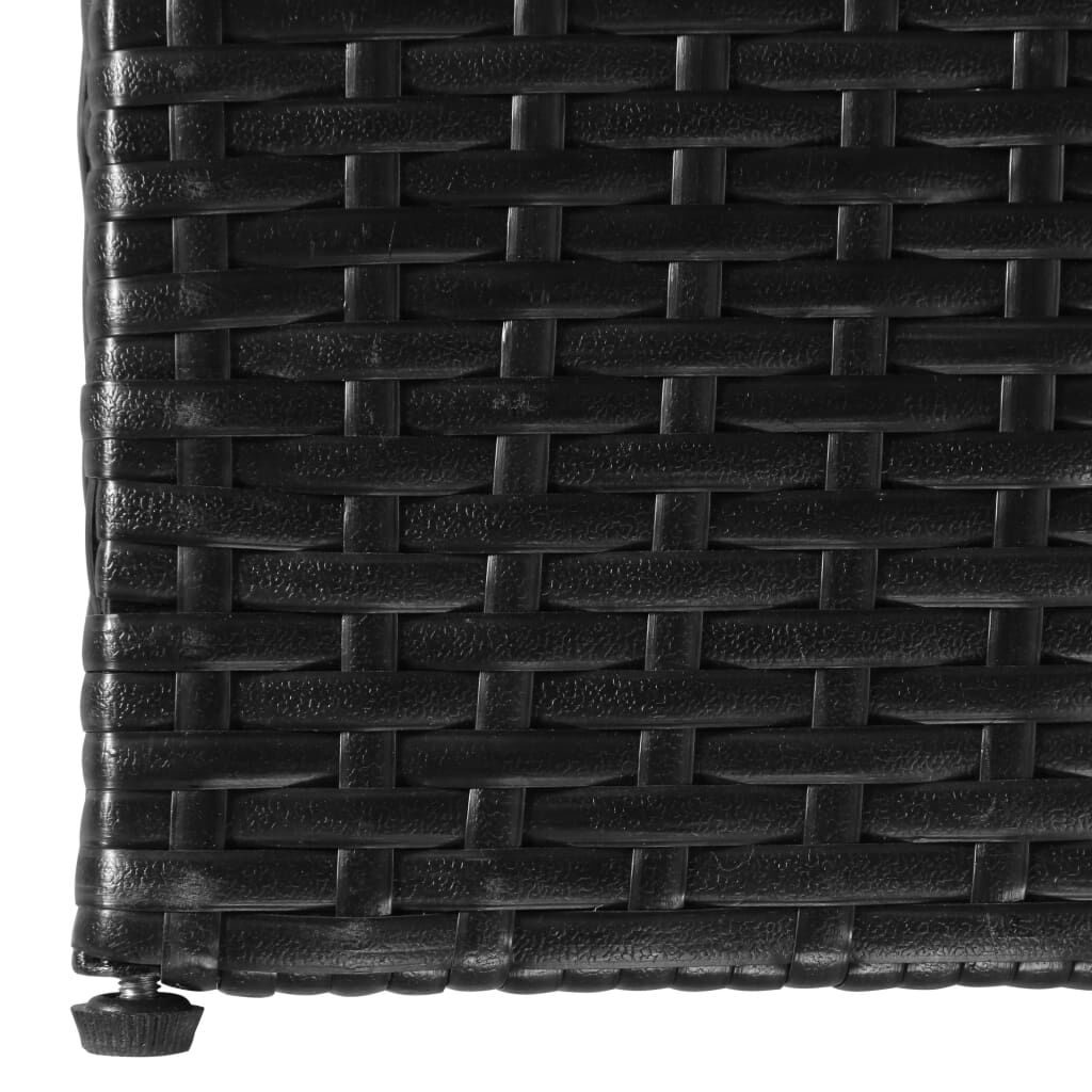 vidaXL Garden Storage Box Black 150x100x100 cm Poly Rattan