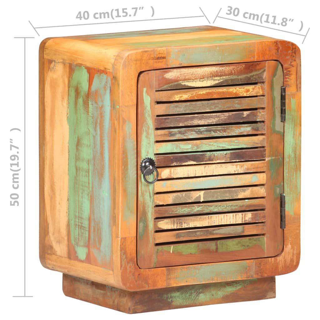 vidaXL Bedside Cabinet 40x30x50 cm Solid Reclaimed Wood