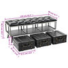 vidaXL Storage Bench 110 cm Black Faux Leather