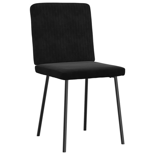 vidaXL Dining Chairs 6 pcs Black Velvet
