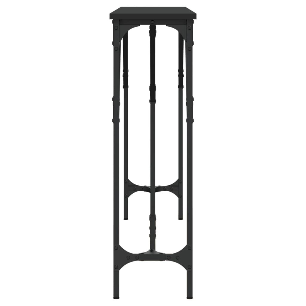 vidaXL Console Table Black 140x23x75 cm Engineered Wood