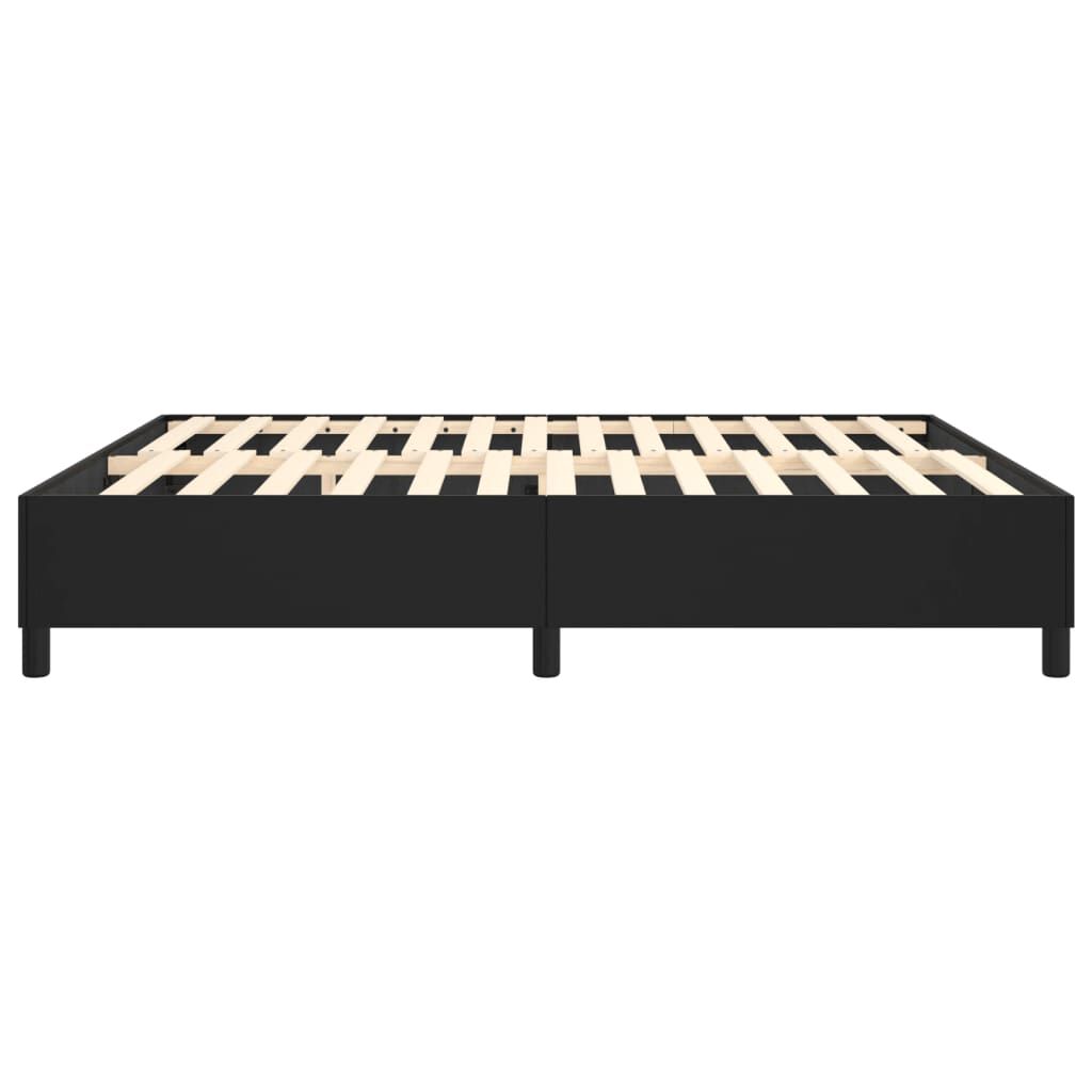 vidaXL Bed Frame without Mattress Black California King Faux Leather (US Only)