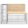 vidaXL Garden Bench Gabion Design 92x71x65.5 cm Solid Wood Pine