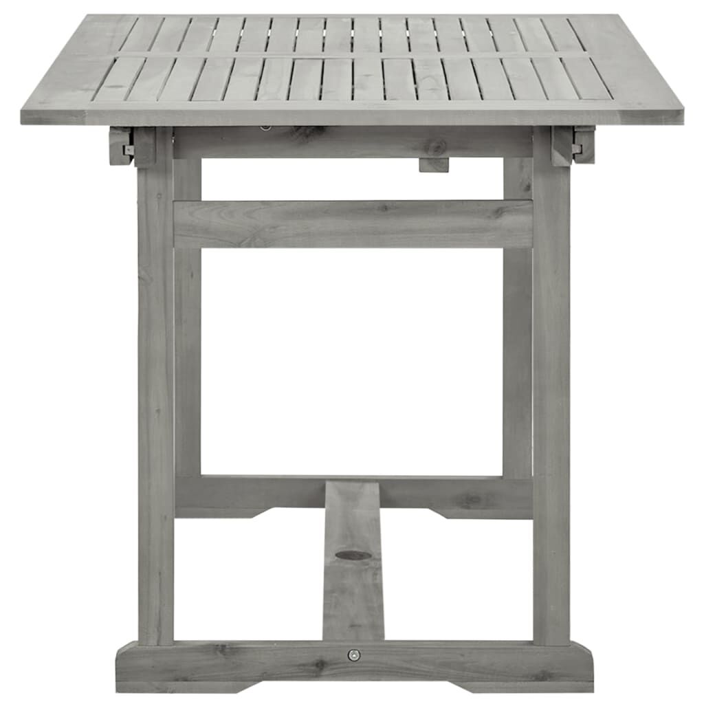 vidaXL Garden Dining Table (120-170)x80x75 cm Solid Acacia Wood