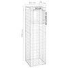 vidaXL Gabion Basket Post 50x50x180 cm Iron