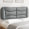 vidaXL Headboard Cushion "Hvar" Light Grey 137 cm Double Fabric