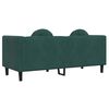 vidaXL Sofa with Cushions 2-Seater Dark Green Velvet