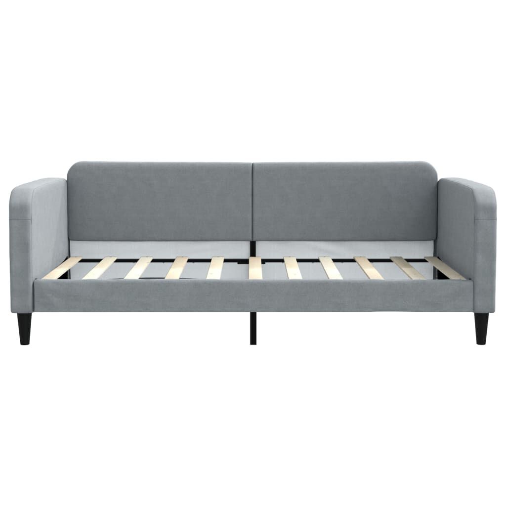 vidaXL Day Bed without Mattress Light Grey 100x190 cm Fabric
