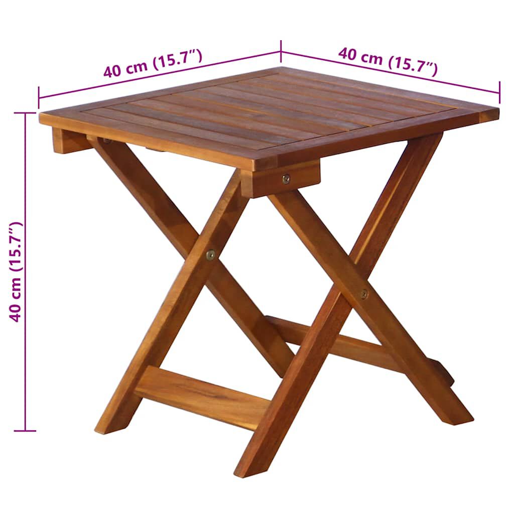 vidaXL Garden Sun Lounger with Table and Cushion Solid Acacia Wood