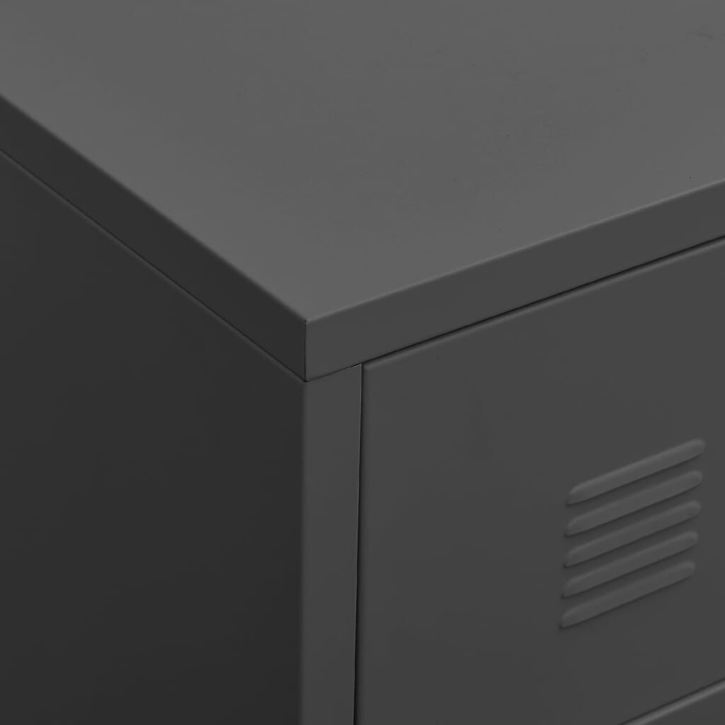 vidaXL Industrial TV Cabinet Anthracite 105x35x42 cm Metal